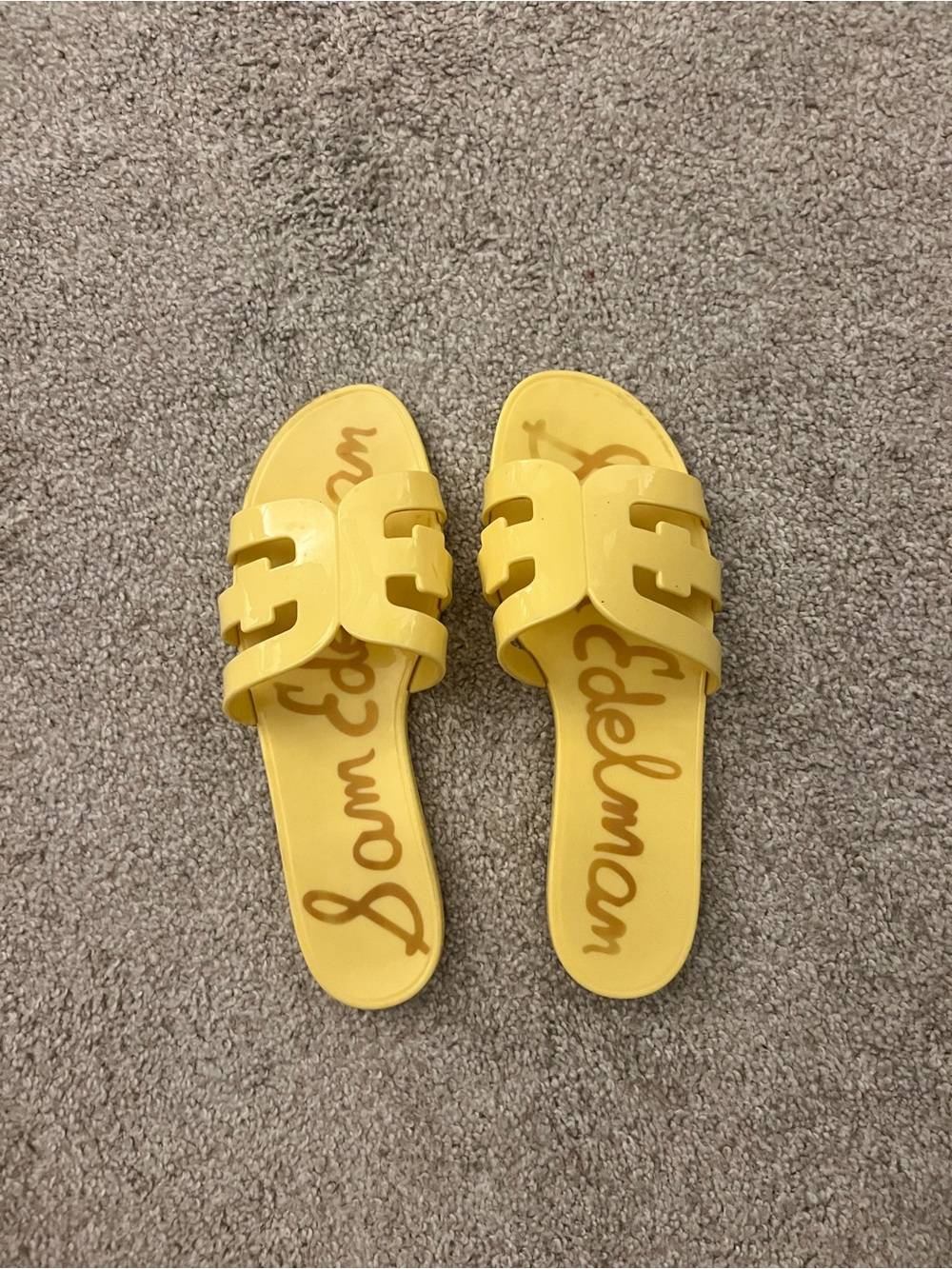 Sam Edelman Bright Yellow Slide Sandals